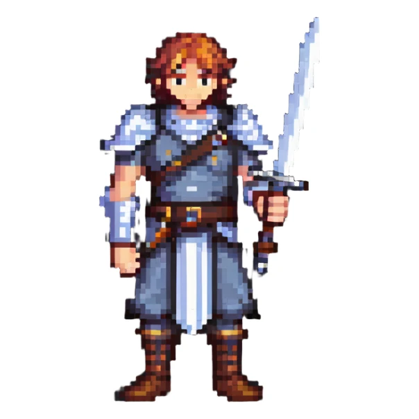 man with broadsword sticker