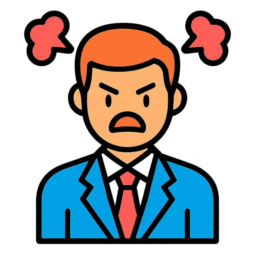 angry businessman sticker