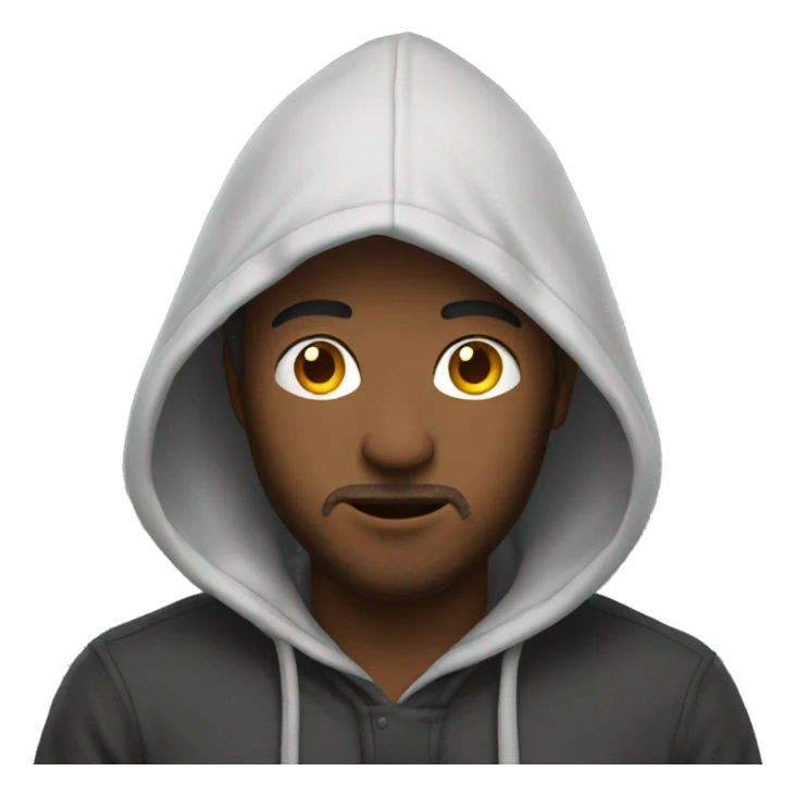 man hearing a hoodie sticker