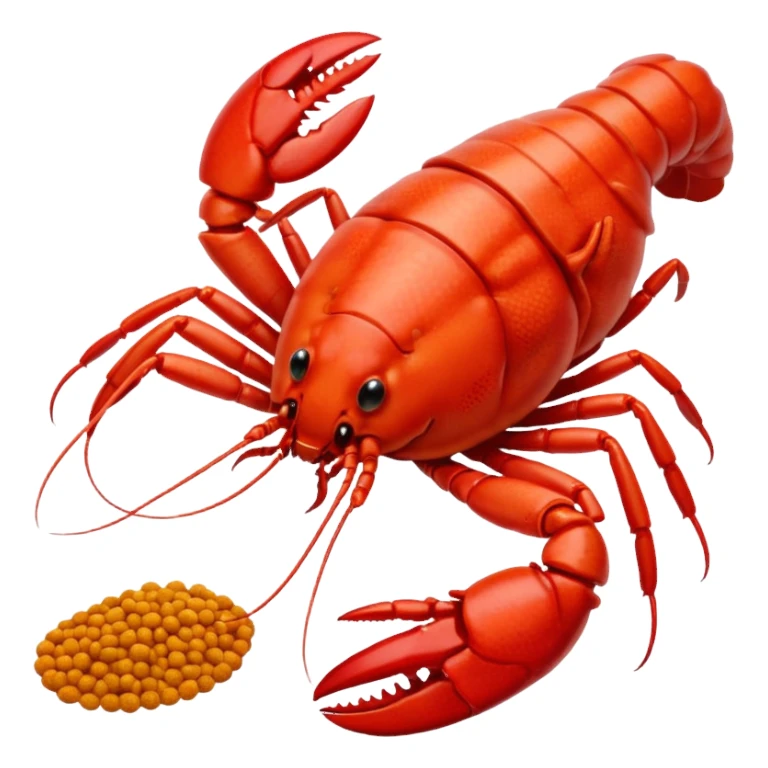 fat crayfish eating a pellet sticker