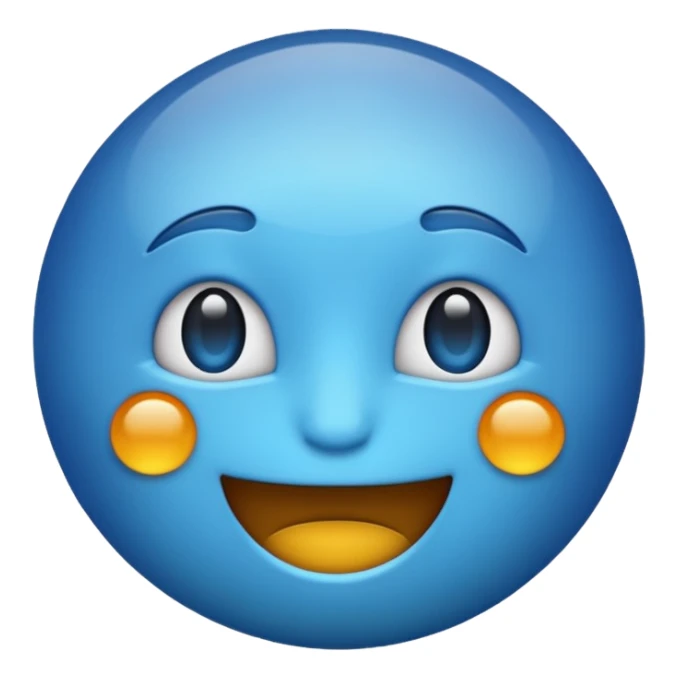 ✔️ crea este emoji pero en celezte sticker