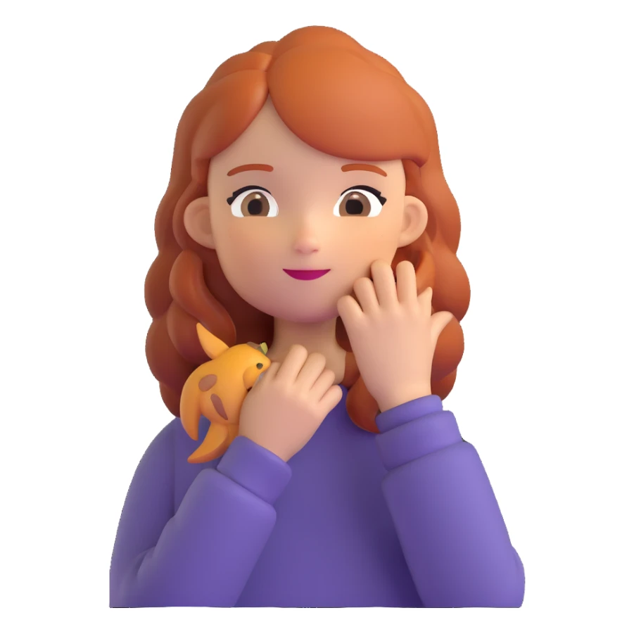 ginger-haired girl sticker