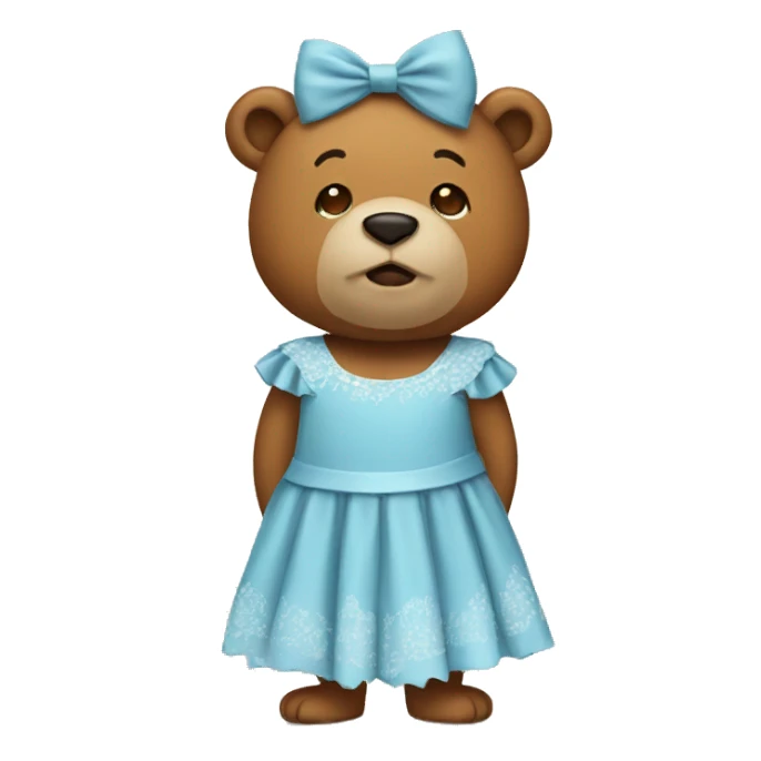 bear with dress sticker