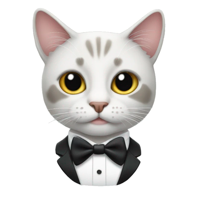 a cat wearing a tuxedo sticker