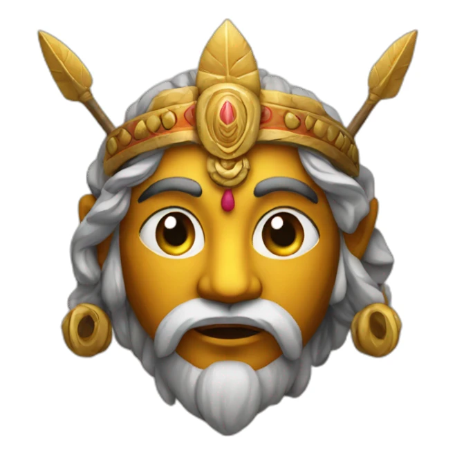 Indian god with spear sticker