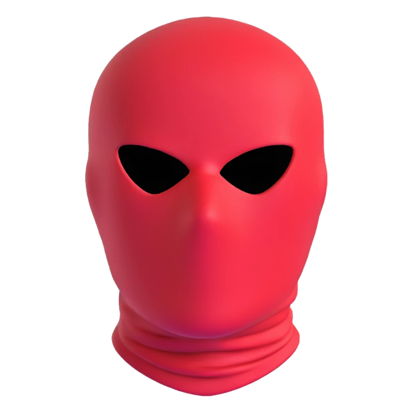 red ski mask sticker