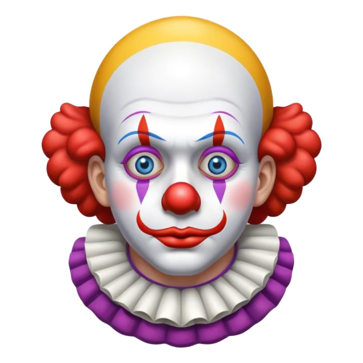 Pensive clown sticker