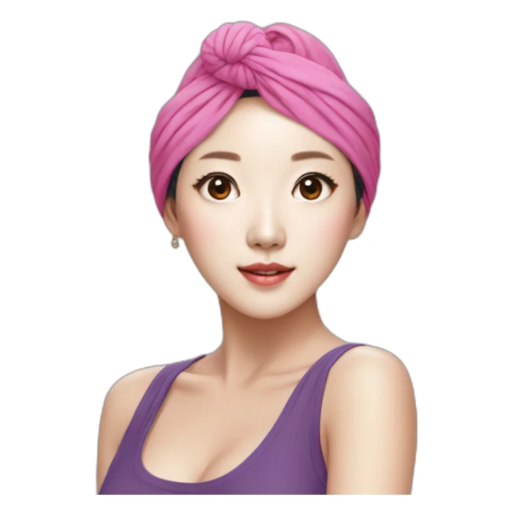 Shin tae young using turban sticker