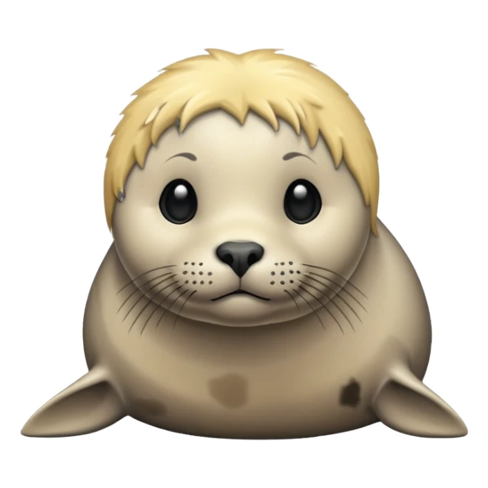 Seal with blonde hair sticker
