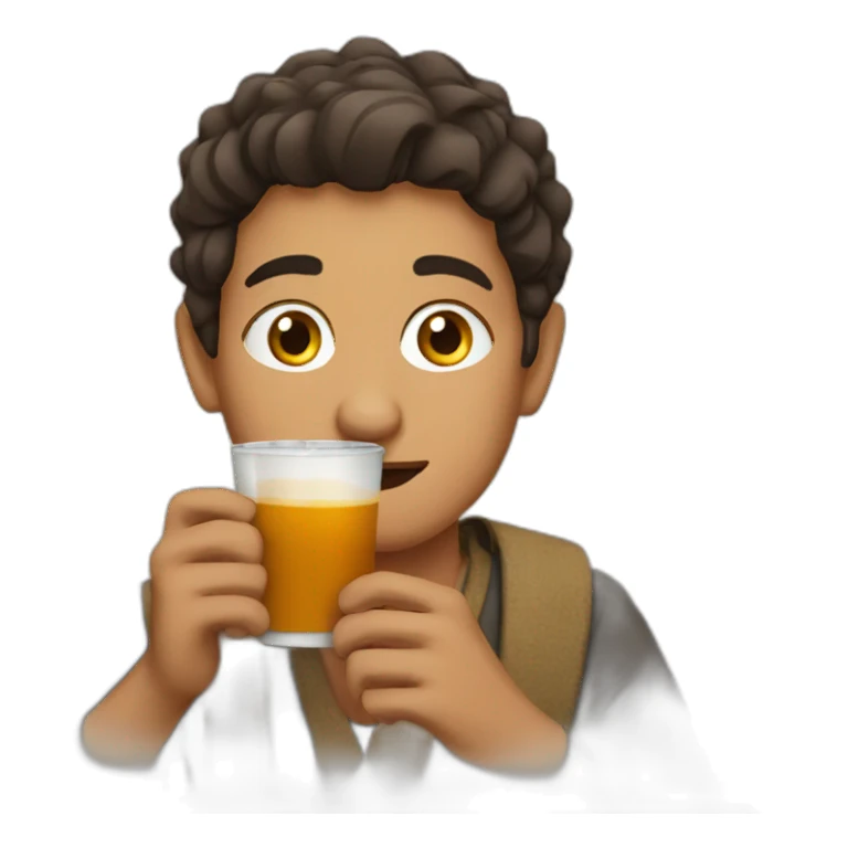 yemeni drinking chai sticker