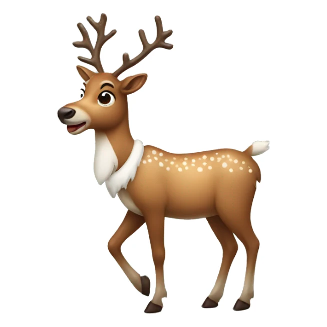 Christmas reindeer sticker