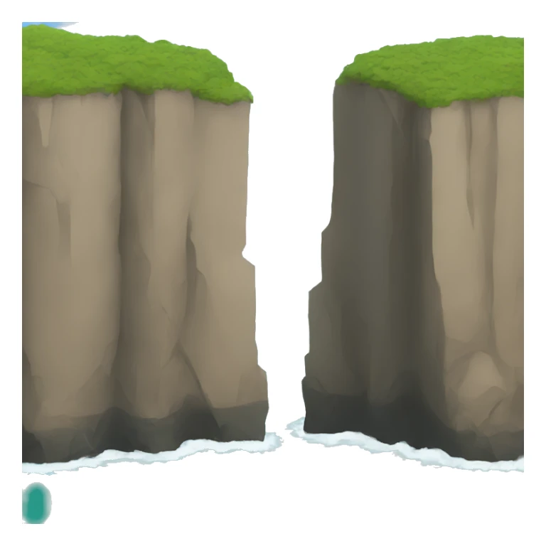 Two cliffs next to each other sticker
