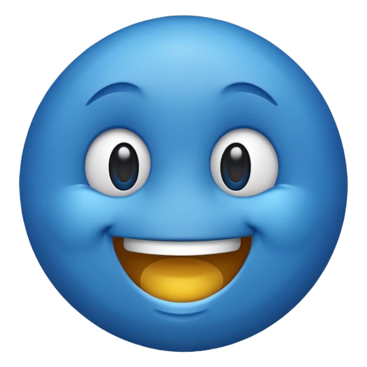Blue emoji meme sticker