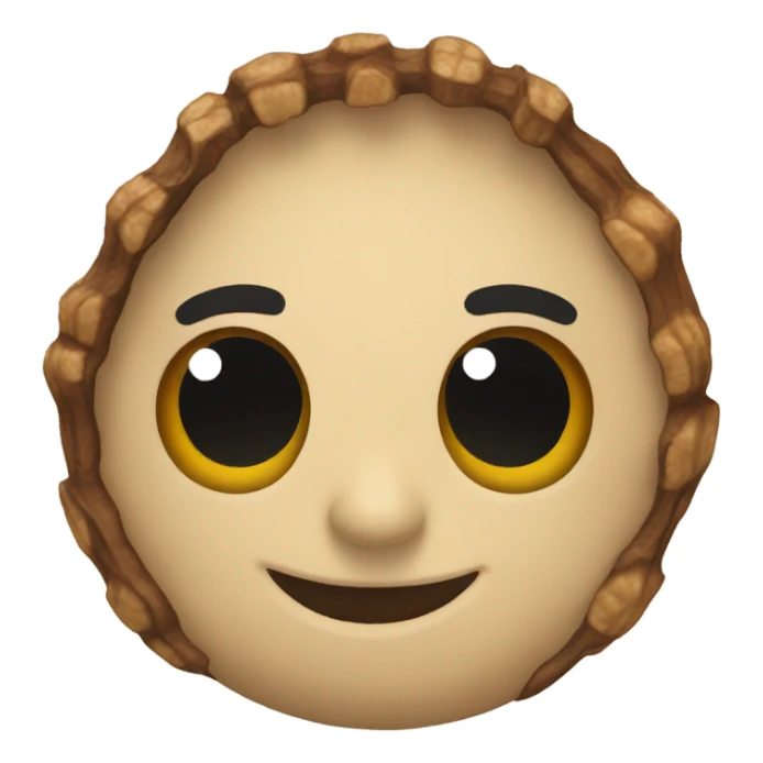 half of wallnut shell sticker