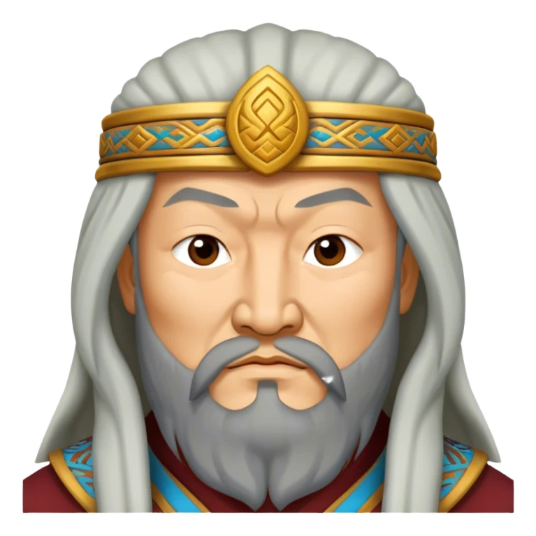 genghis khan photorealistic sticker