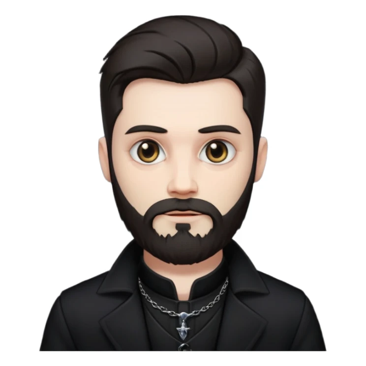 gothic man with beard sticker