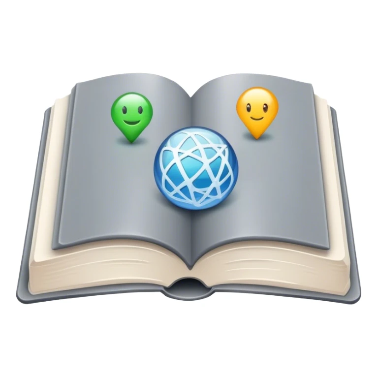 magical grey book of networking with a web sticker