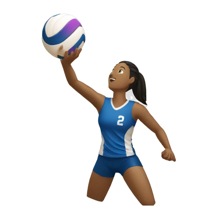create a volleyball player spiking a volleyball sticker