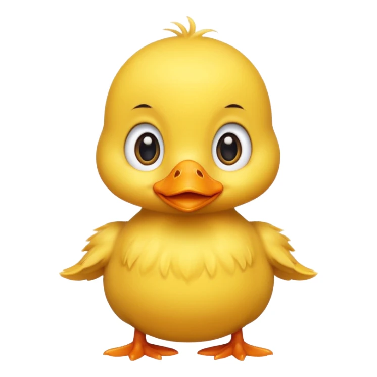 baby duck with big eyes sticker