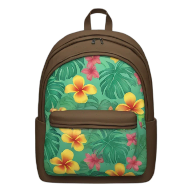 hawaian t-shirt in backpack sticker