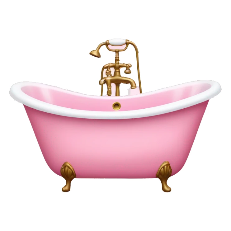 large pink fancy bath tub sticker