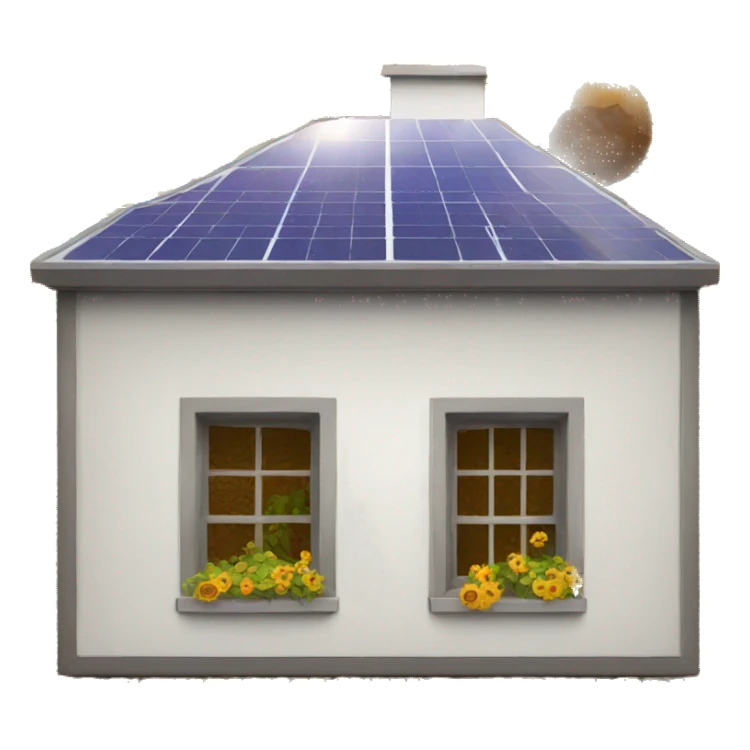 Placa solar en una casa sticker