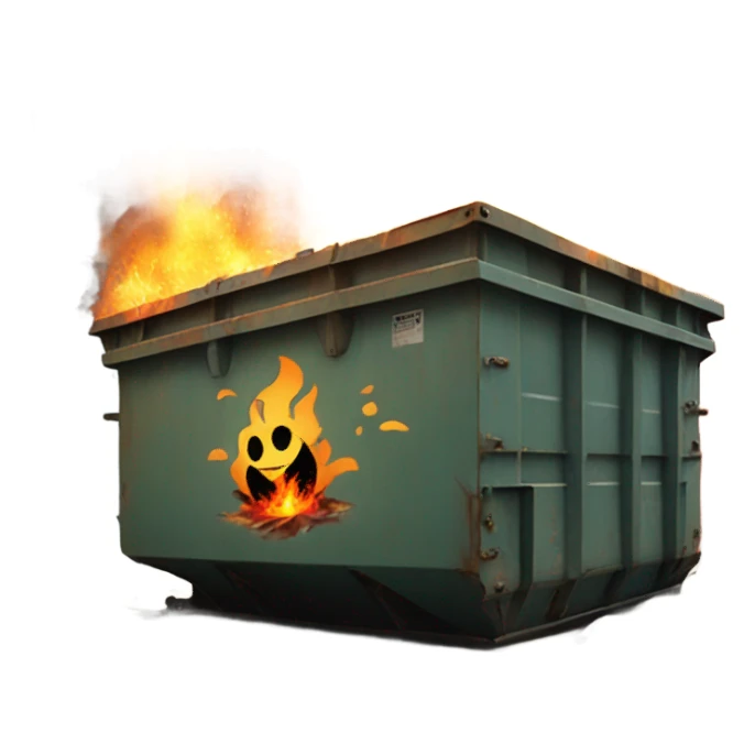 Dumpster fire sticker