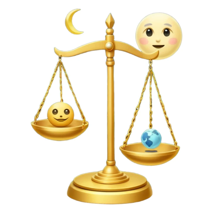 forest alchemist weighing tiny moon on golden scale sticker