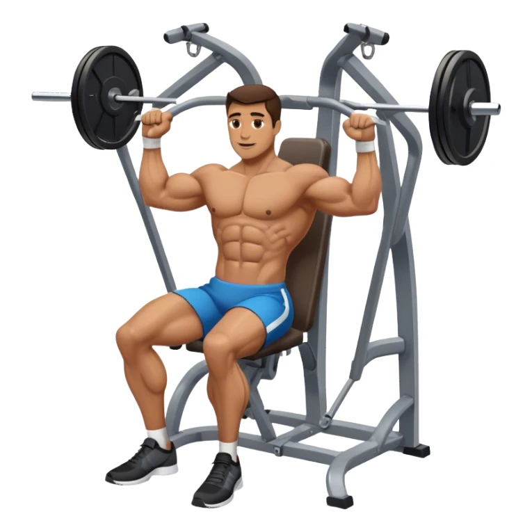 guy chest-fly-machine sticker