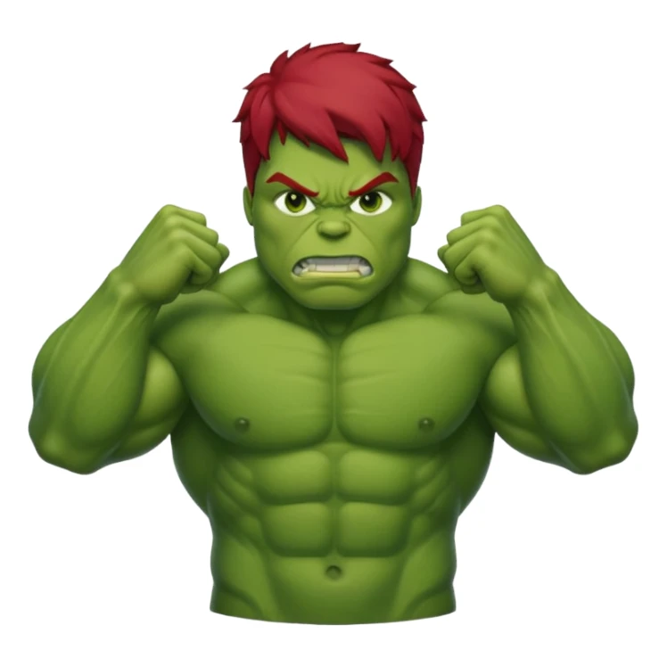 Hulk with red hair  sticker