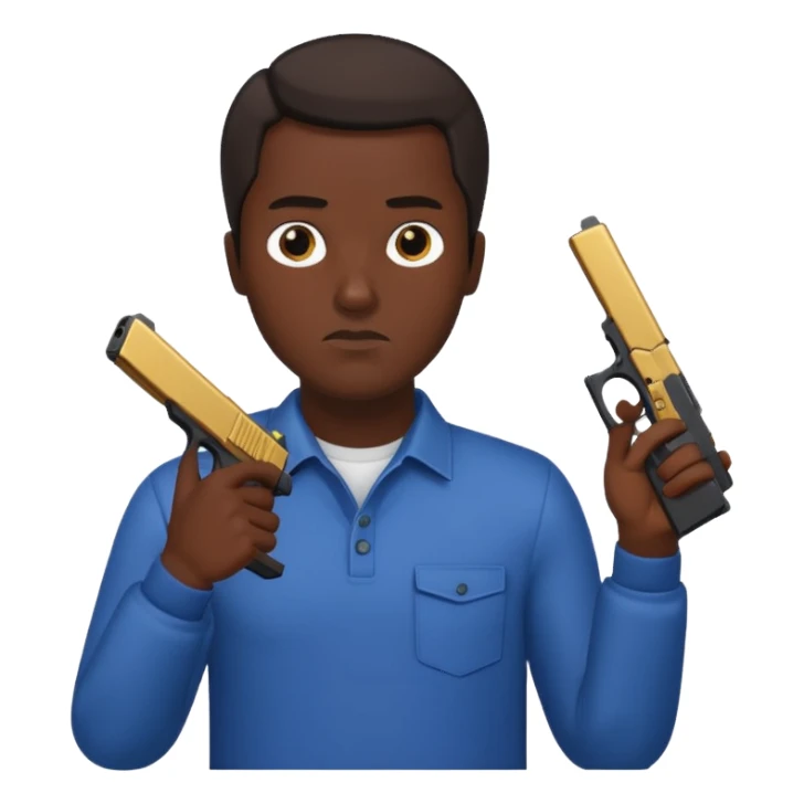 Gang member with a Glock in his hand sticker