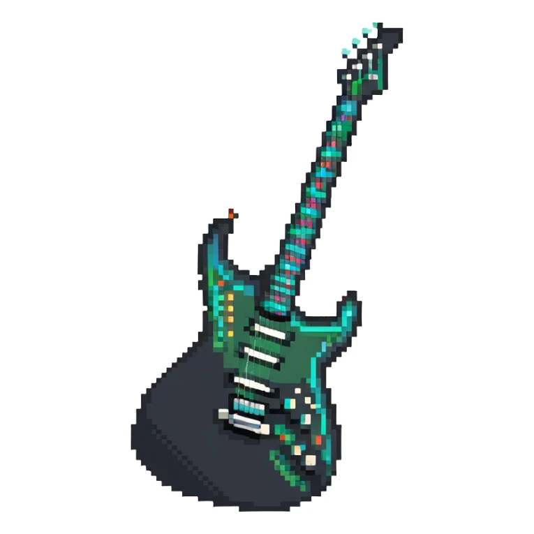 electronic synthesizer guitar sticker