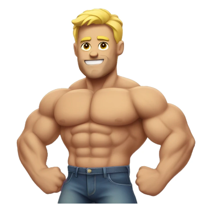 Muscle guy  sticker
