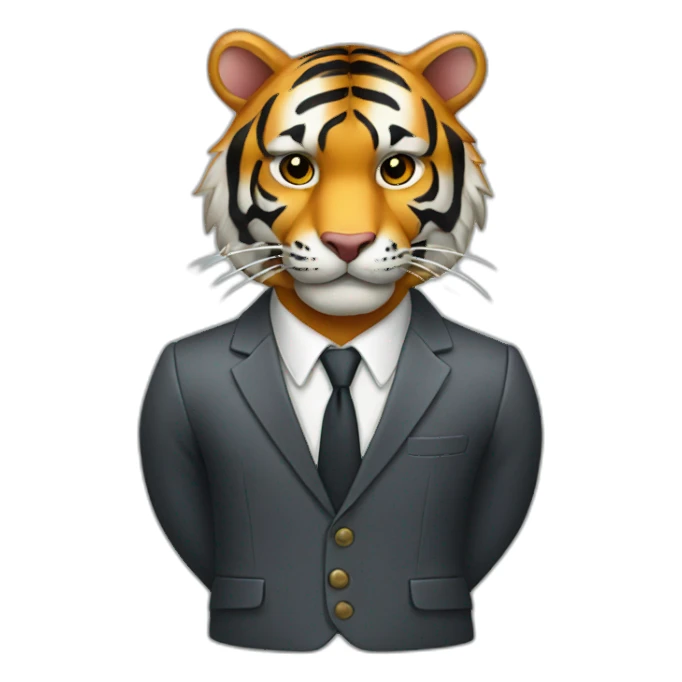 Tiger wearing suit sticker