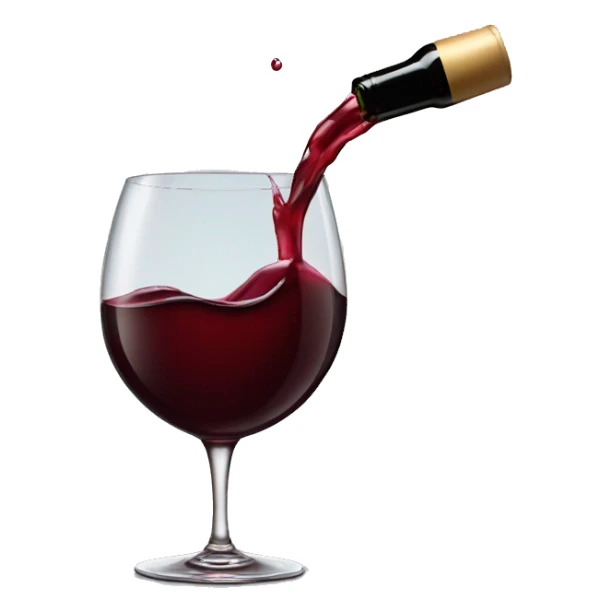 Red wine spilling sticker