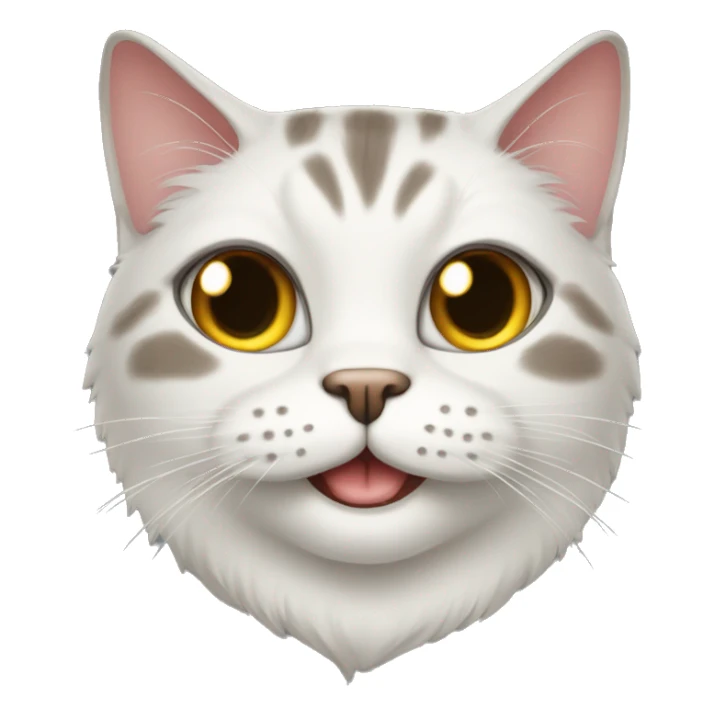 head persa cat smilling happy face sticker