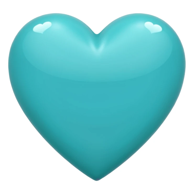 turquoise heart sticker