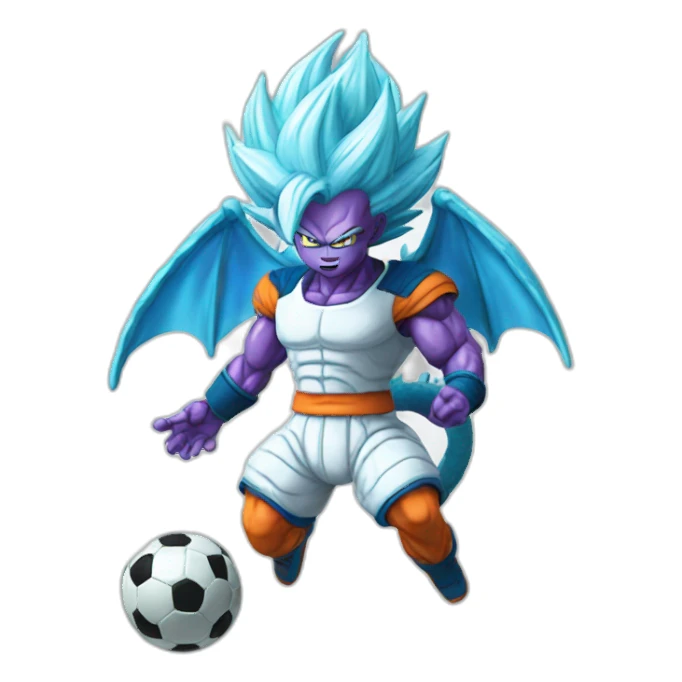 freezer dragon ball playing soccer sticker