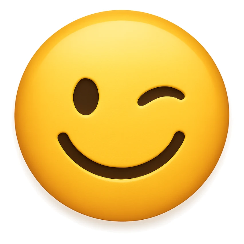 winking face emoji sticker