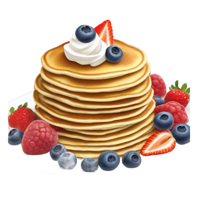 Pancakes with cream and berries  sticker