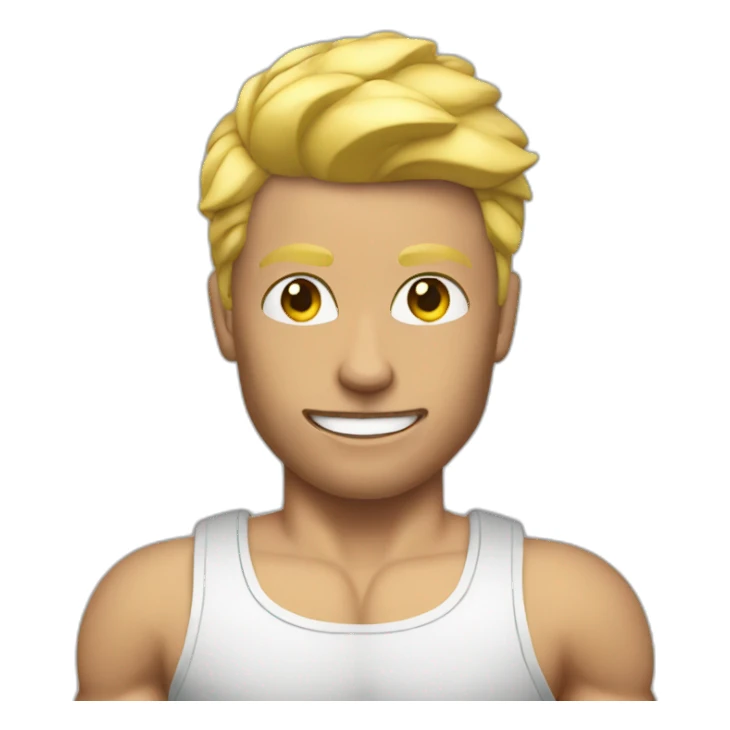 Blonde muscle sticker