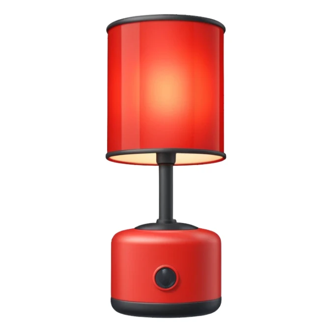 1980s red lighting lamp sticker