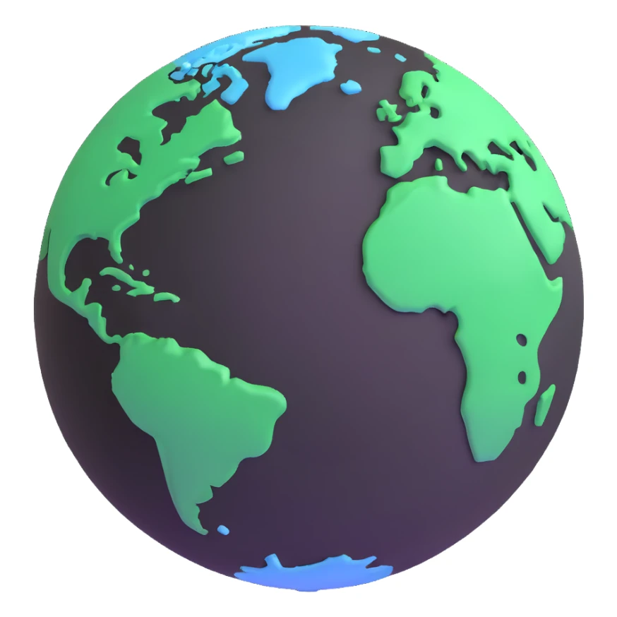 earth globe sticker