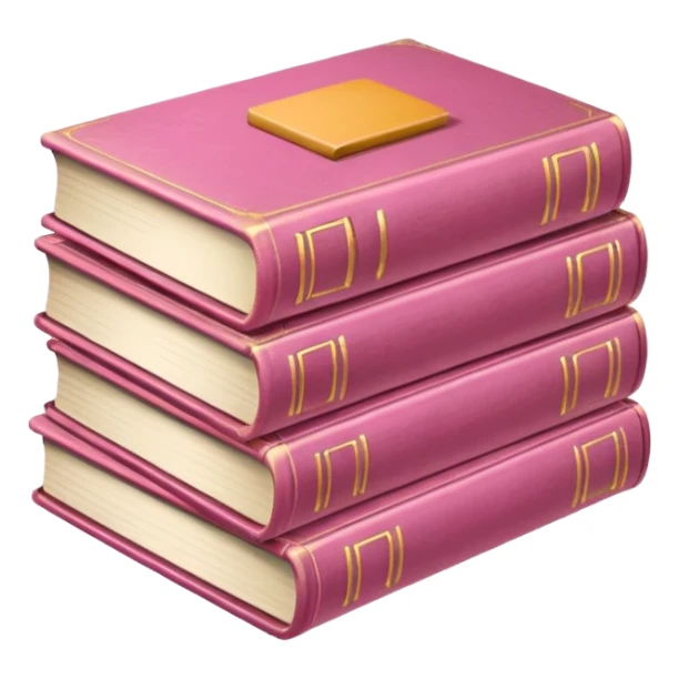 Pink stack of books sticker