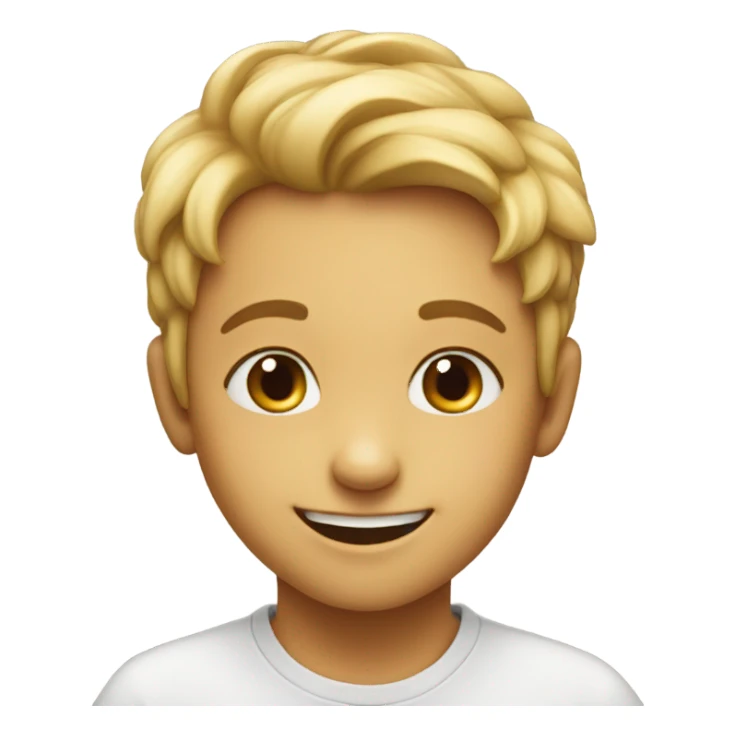 Smiling kid heart sticker