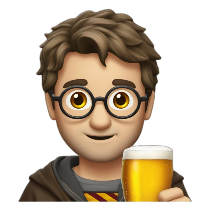 Harry potter qui boit une bière sticker