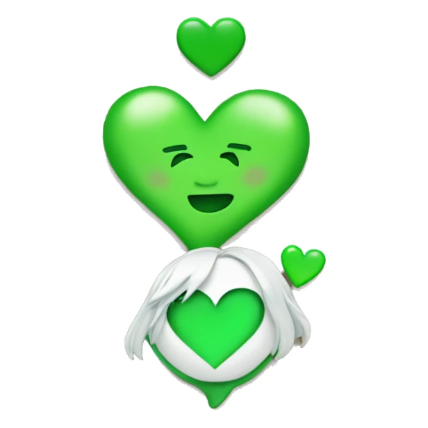 Billie Eilish and a green heart  sticker