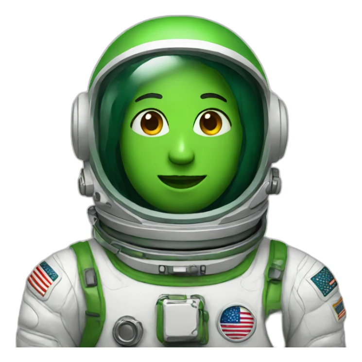 astronaut green sticker
