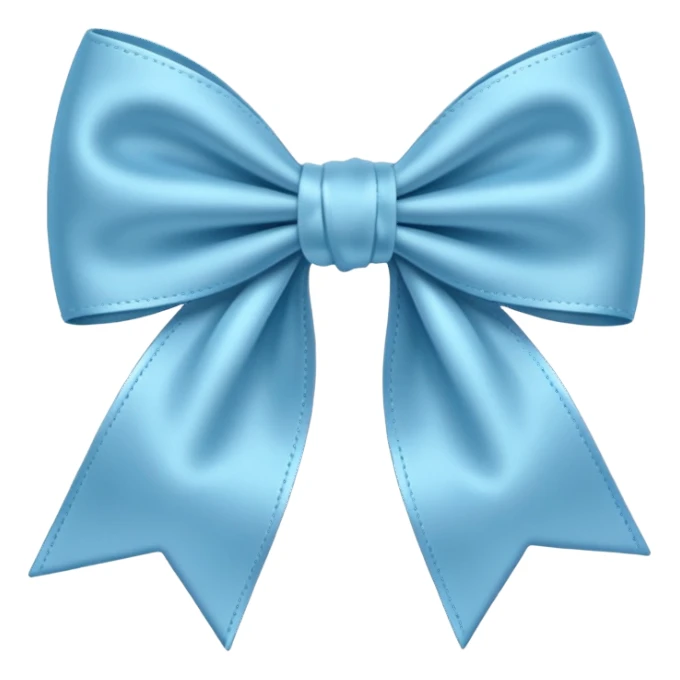Light blue bow sticker