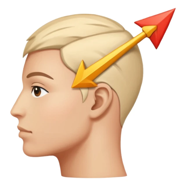 Human Head With Mindset Arrow Symbol sticker